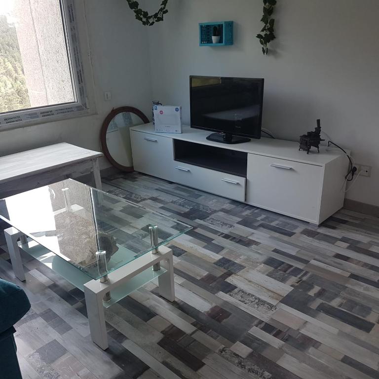 A television and/or entertainment centre at Estudio romántico en Puerto De Navacerrada
