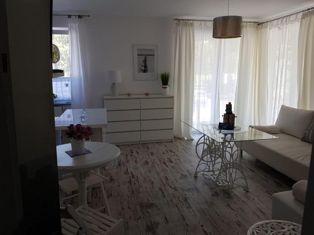 Posezení v ubytování Apartament Leśny