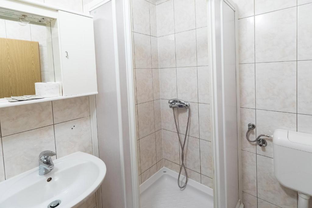 Koupelna v ubytování Villa Suzana
