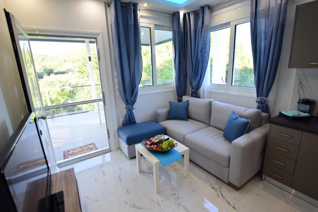 Posezení v ubytování V Luxury Suites Toroni 1