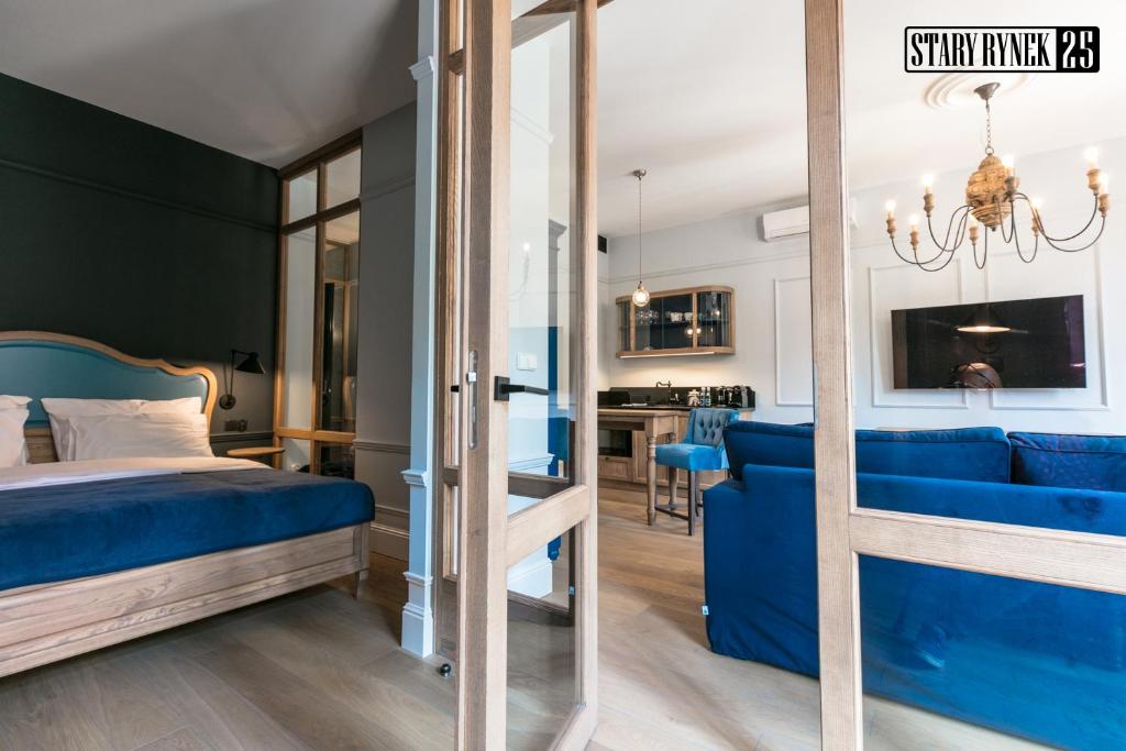 Łóżko lub łóżka w pokoju w obiekcie Apartamenty Stary Rynek 25 Toruń