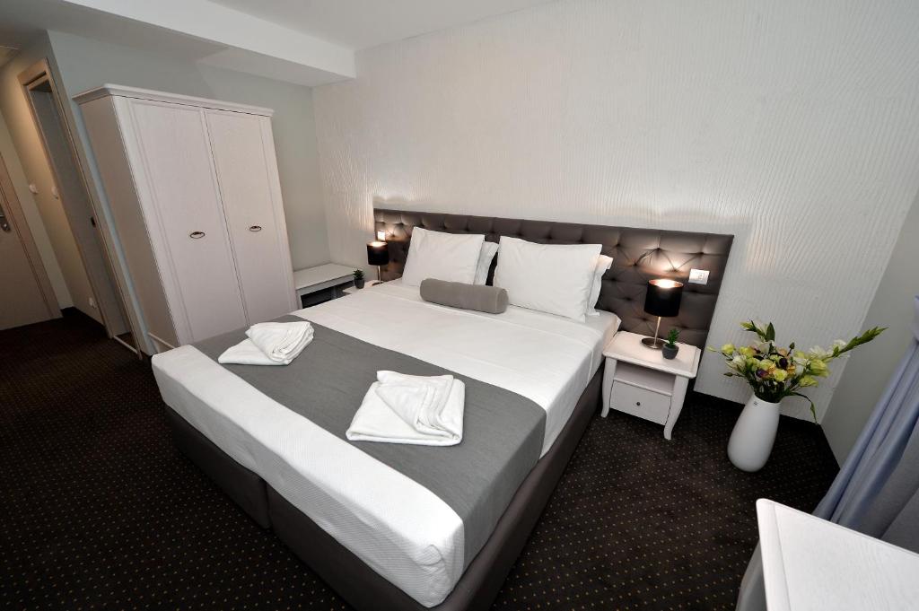 Postel nebo postele na pokoji v ubytování Hotel Alexandar II