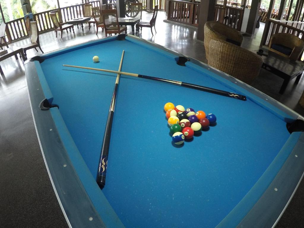 Biliár nebo kulečník v ubytování Hotel Sunray