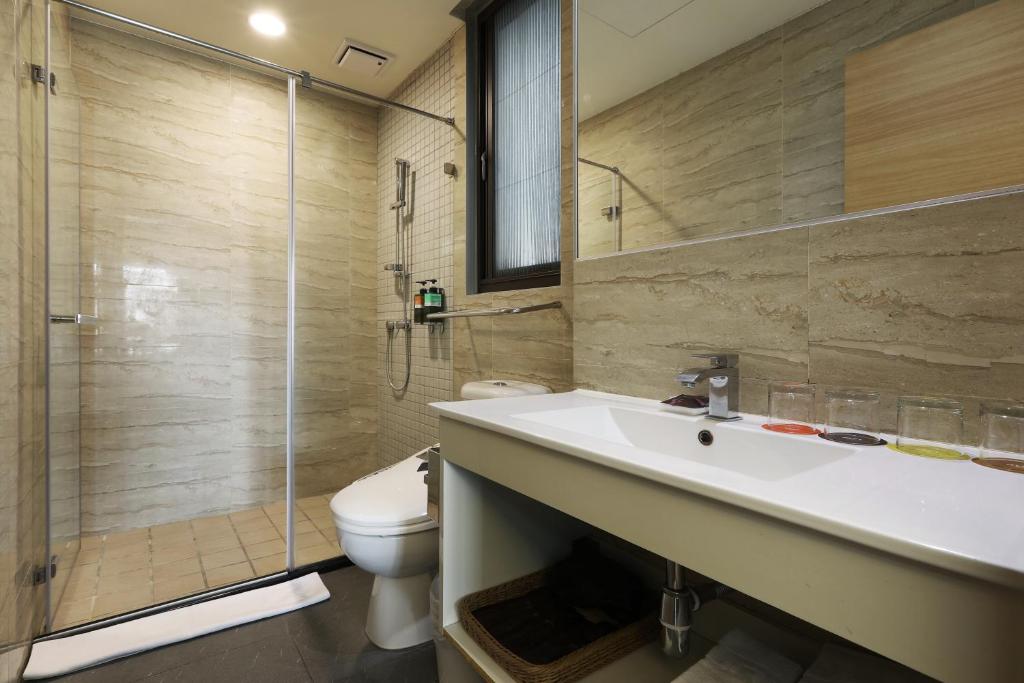 Koupelna v ubytování KUN Hotel