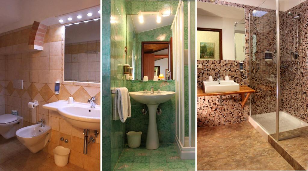 Koupelna v ubytování Hotel Rifugio Prategiano