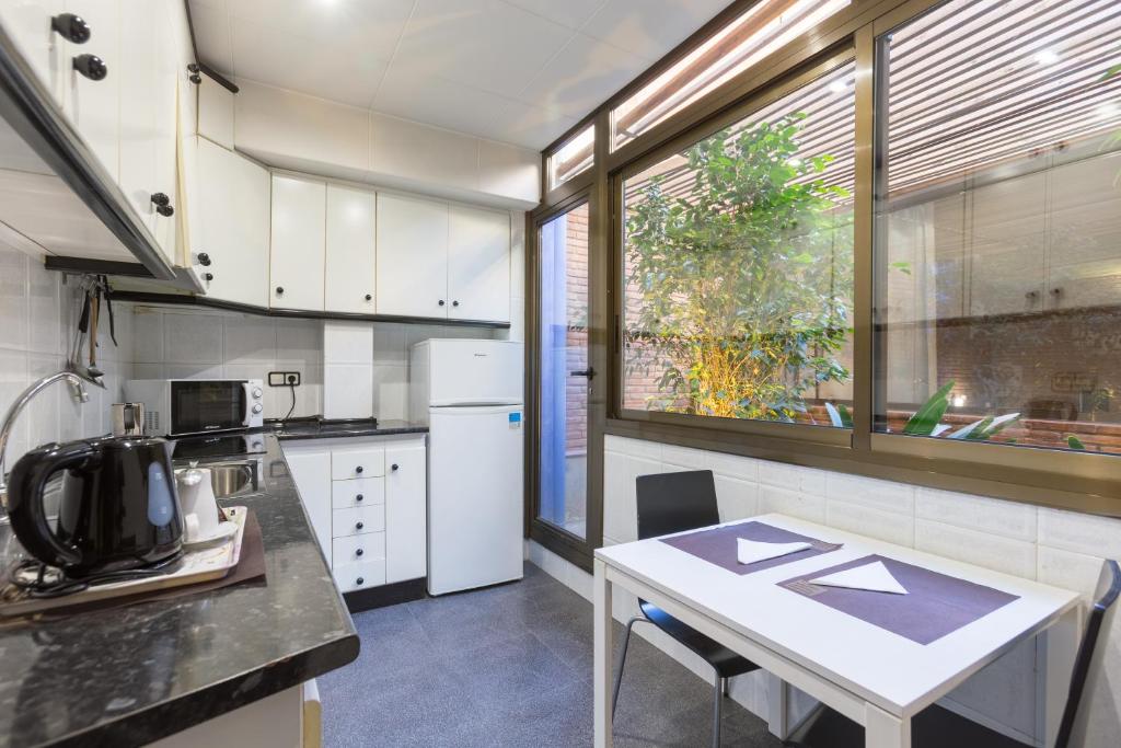 Kuchyň nebo kuchyňský kout v ubytování Apartamentos DV