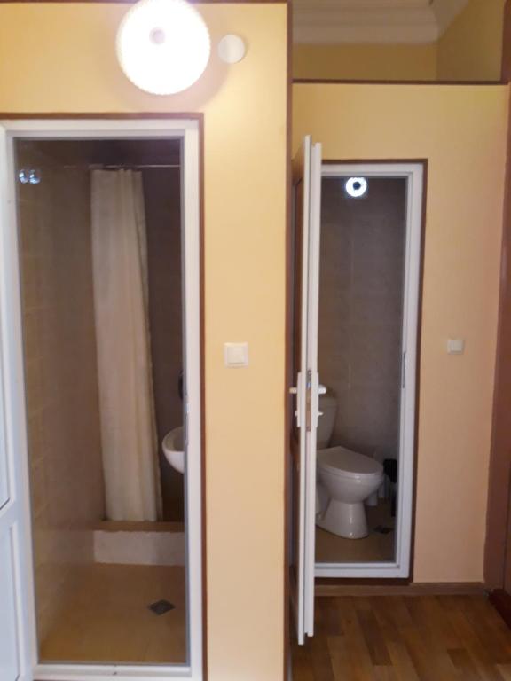 Koupelna v ubytování Malkhazi's Guesthouse