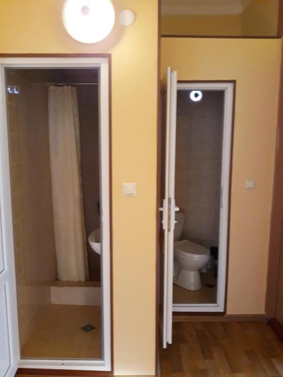 Koupelna v ubytování Malkhazi's Guesthouse