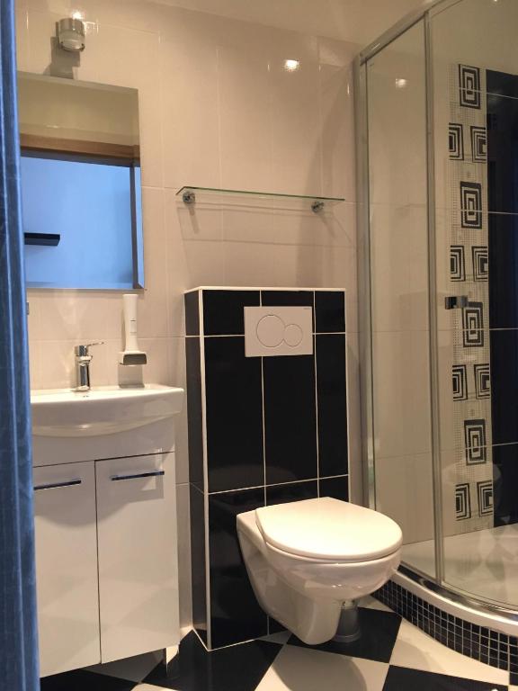 Koupelna v ubytování Hotel Jordánek