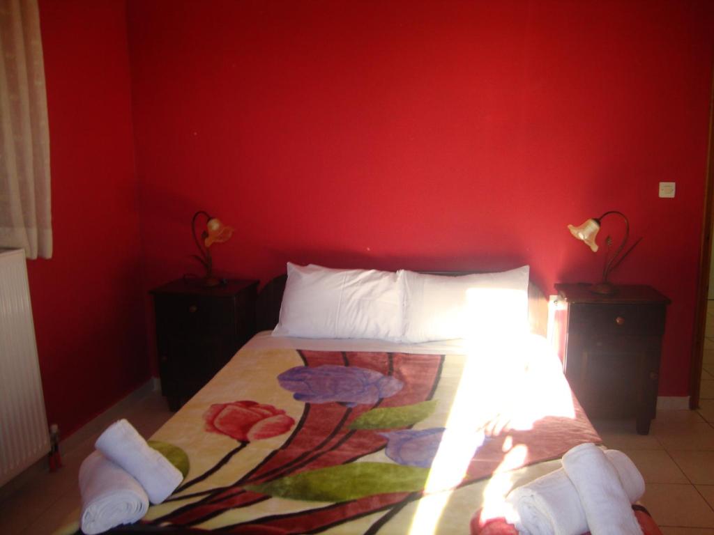 Postel nebo postele na pokoji v ubytování Kafiona Guesthouse
