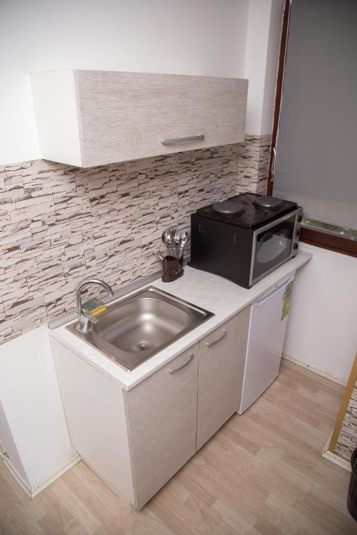 Kuchyň nebo kuchyňský kout v ubytování Apartments Cvetkovic Relax