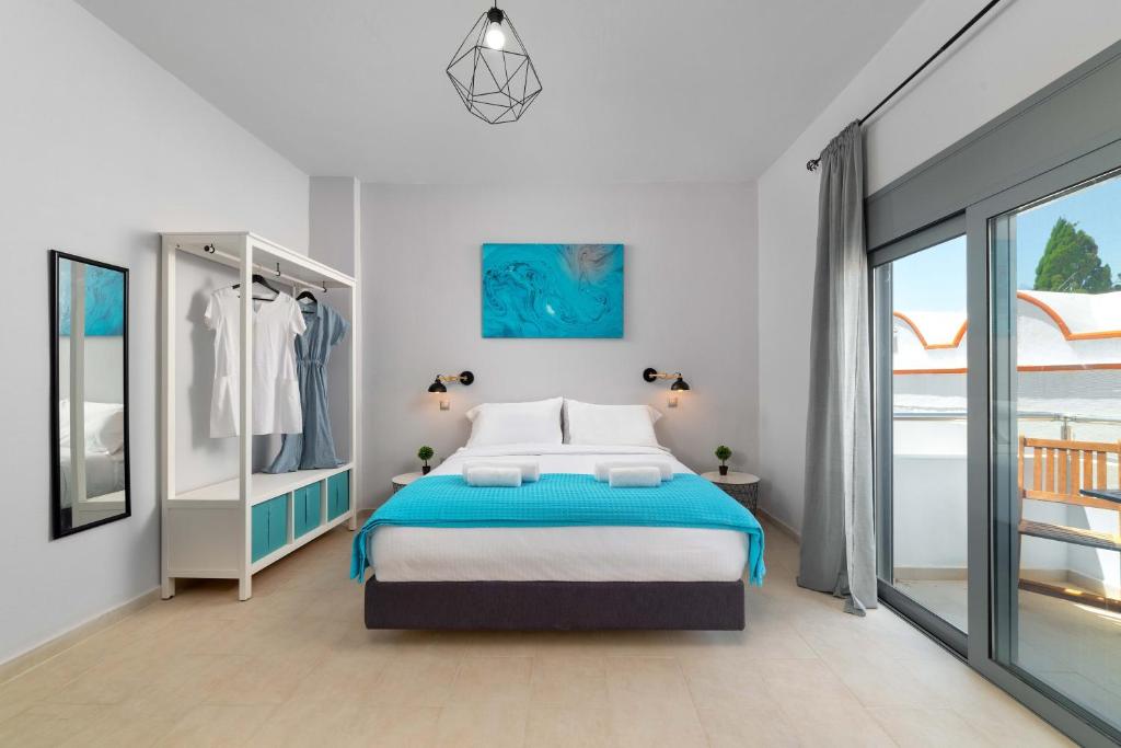 Postel nebo postele na pokoji v ubytování Ble Azzure