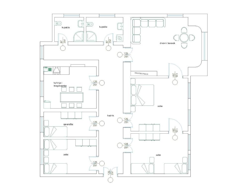 Půdorys ubytování Apartment in the top center of old town