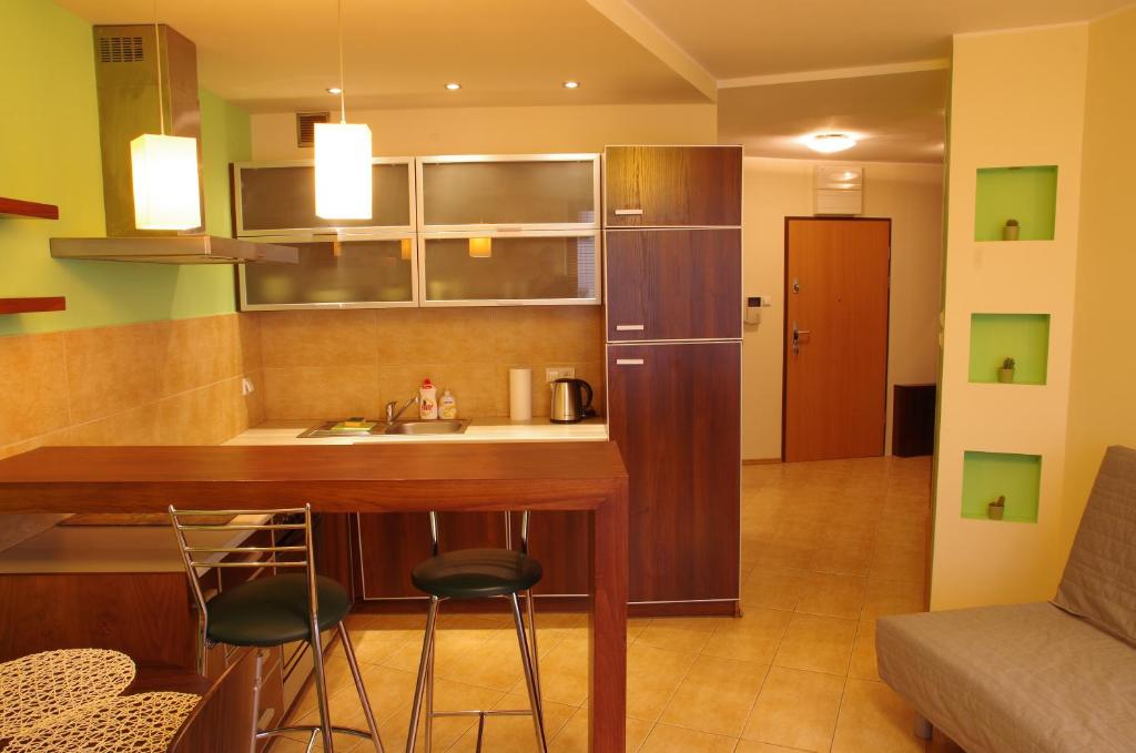 Kuchyňa alebo kuchynka v ubytovaní Szucha Apartments