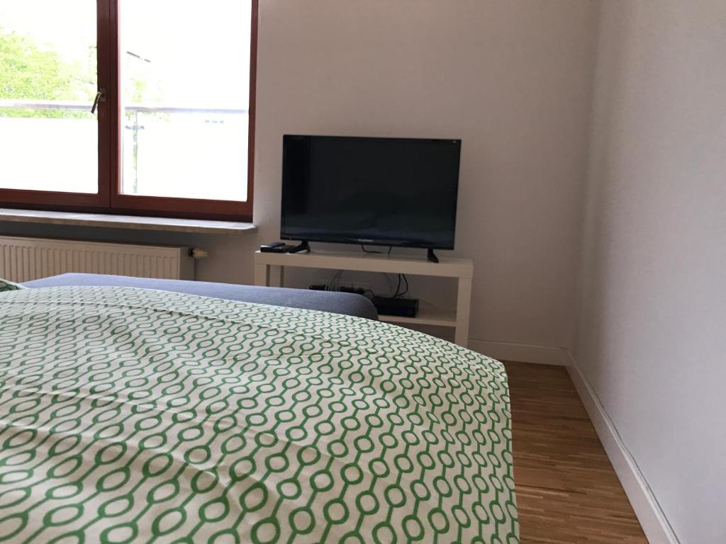 Televízia a/alebo spoločenská miestnosť v ubytovaní Szucha Apartments
