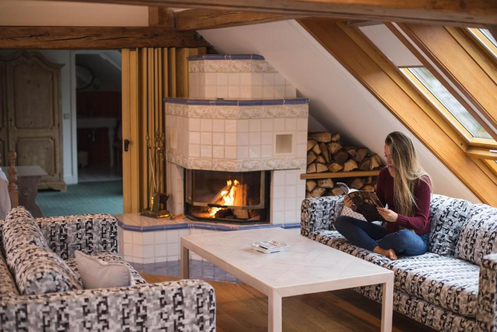 Posezení v ubytování Hotel Der Kleine Prinz