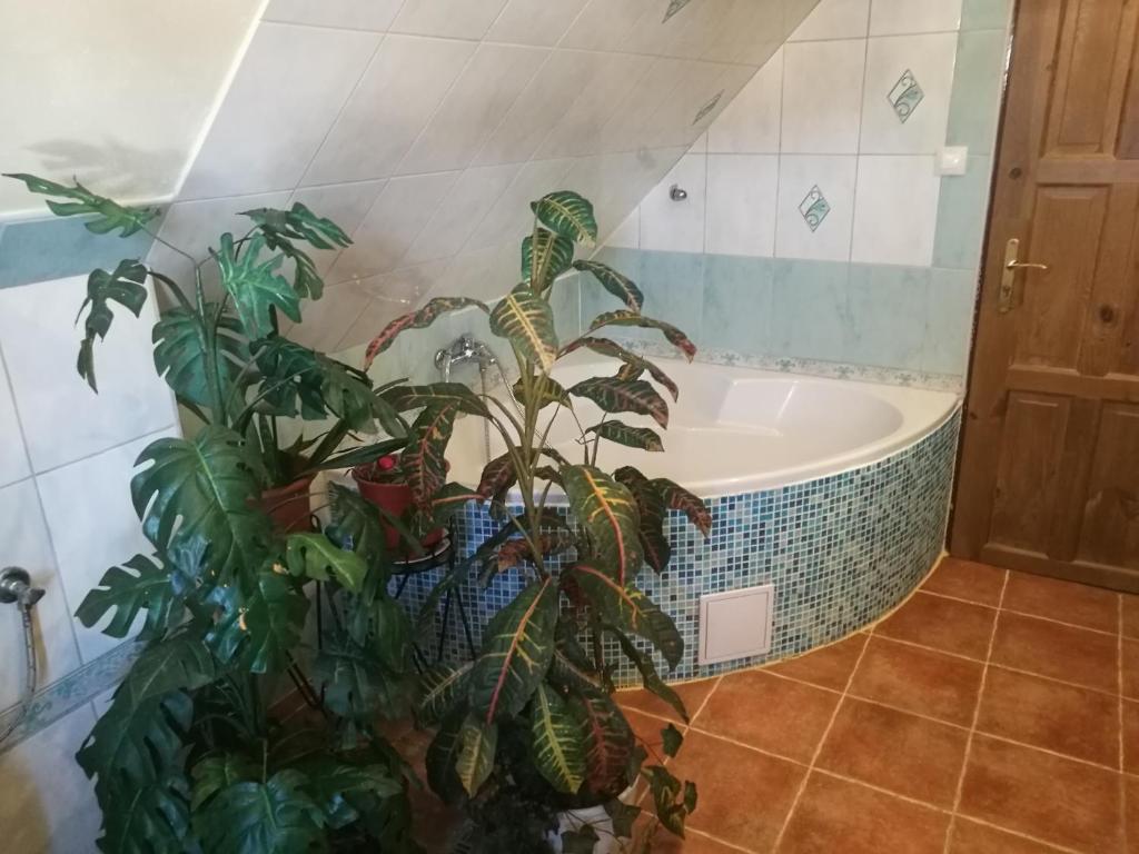 Koupelna v ubytování Hotel Chata