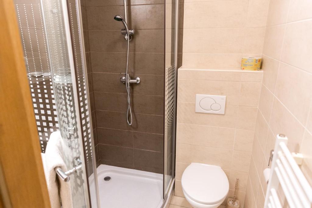 Koupelna v ubytování Apartmány Zadní mlýn