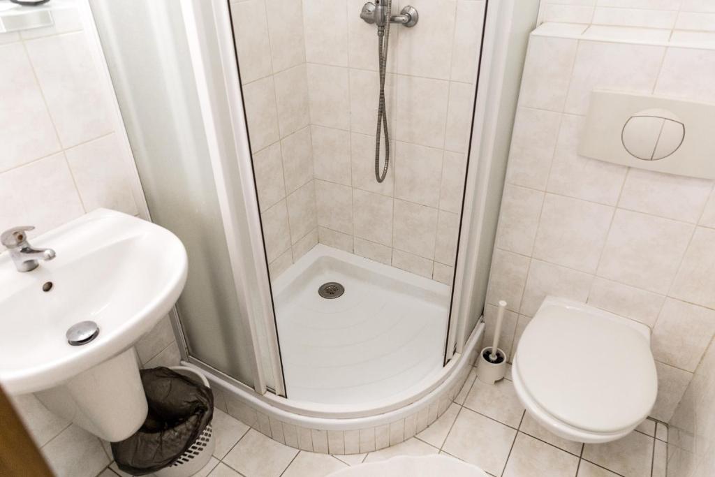 Koupelna v ubytování Apartmány Zadní mlýn