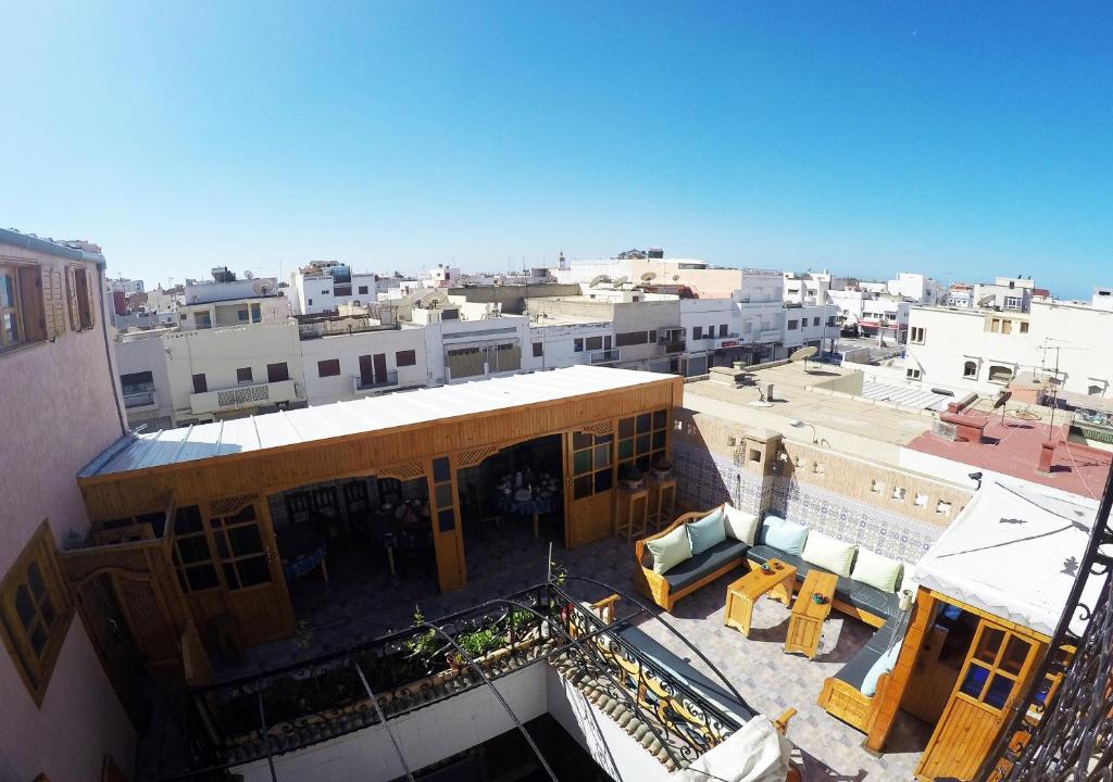 an aerial view of a city with buildings at Riad Les Chtis D'Agadir in Agadir