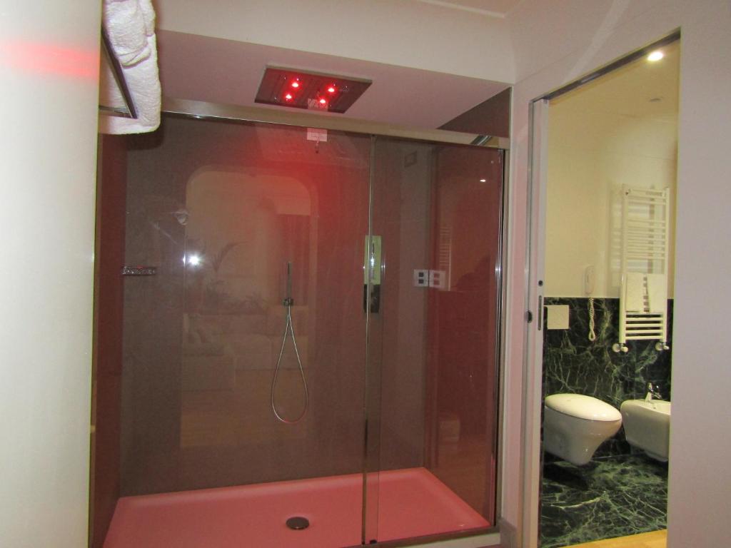 Koupelna v ubytování Hotel Marechiaro
