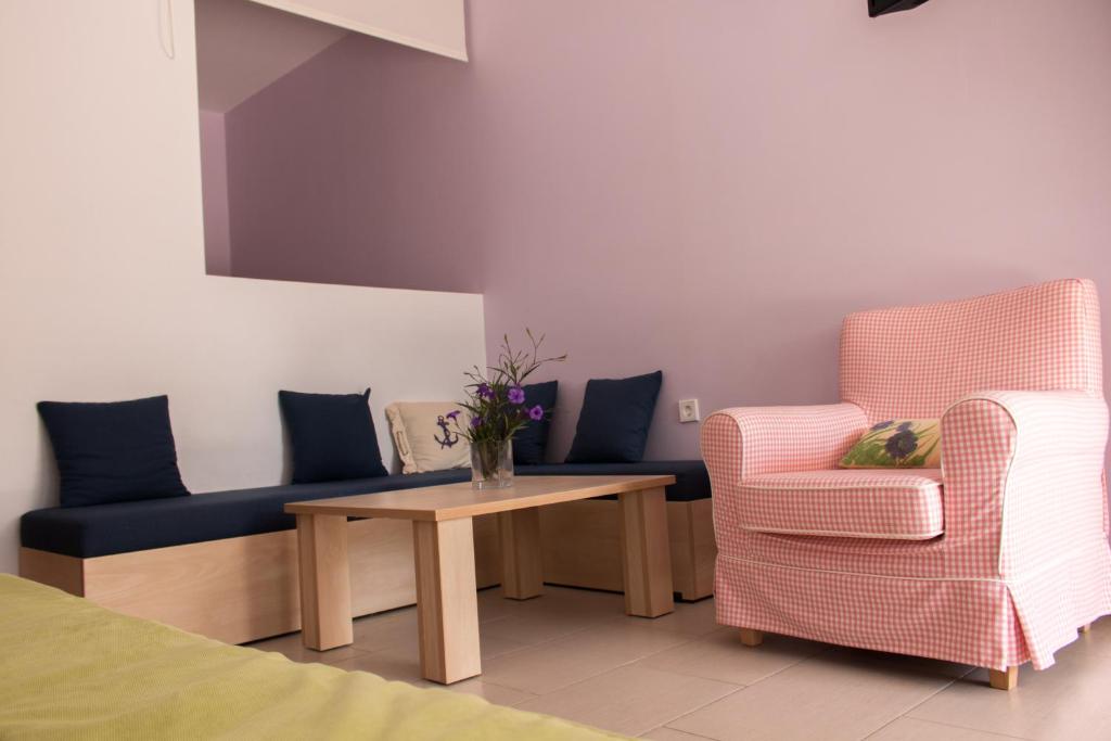 Posezení v ubytování Elina Apartments