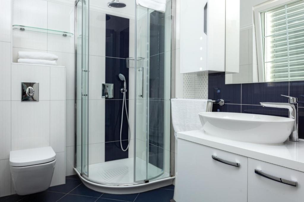 Koupelna v ubytování Deluxe Apartments Vila Carissa