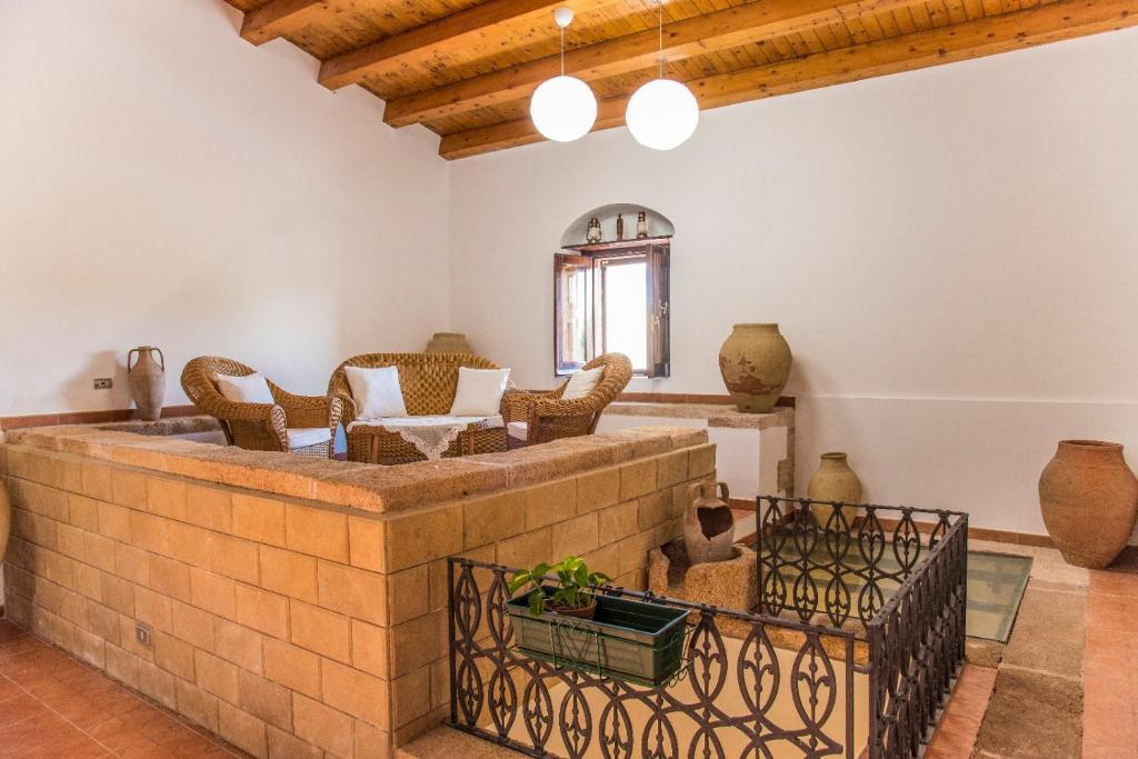 Posezení v ubytování B&B Le Balate