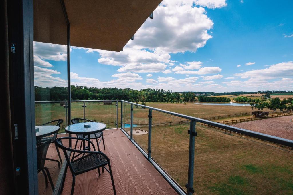 Balkón nebo terasa v ubytování K-Triumf Resort
