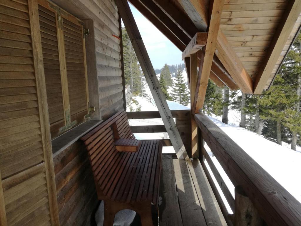 Balkón nebo terasa v ubytování Apartmaji Vrhovnik
