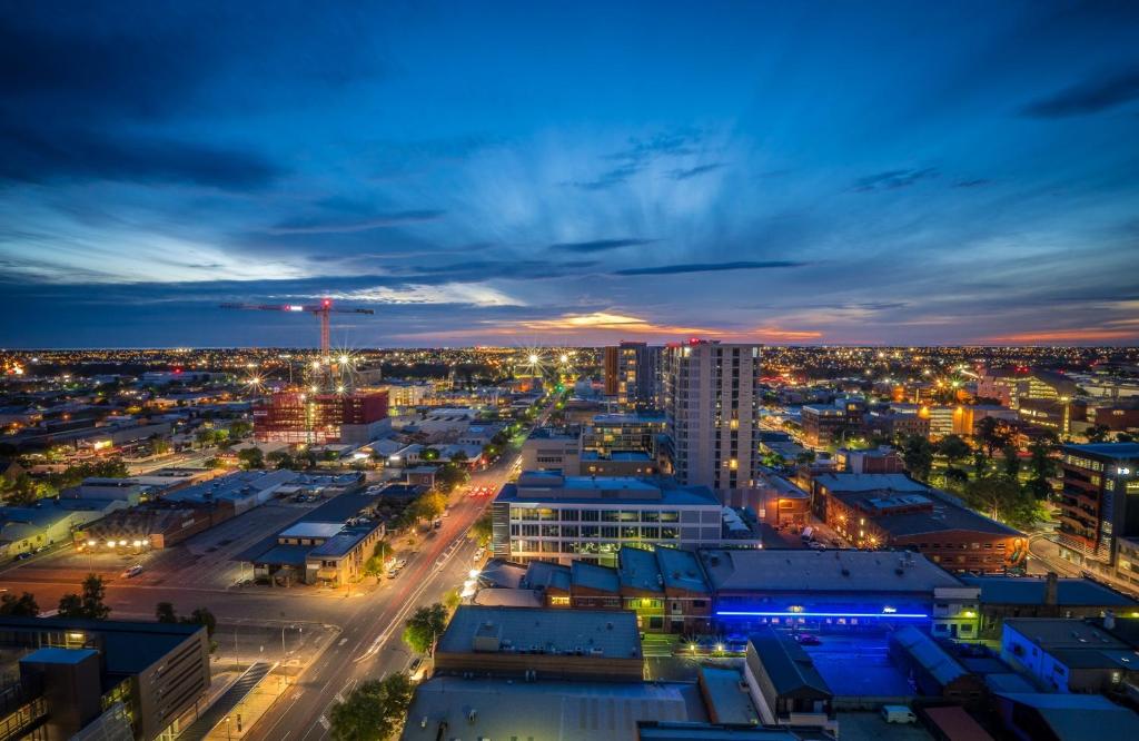 Nespecifikovaný výhled na destinaci Adelaide nebo výhled na město při pohledu z aparthotelu