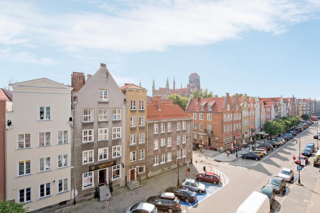 Výhľad na mesto Gdansk alebo výhľad na mesto priamo z apartmánu