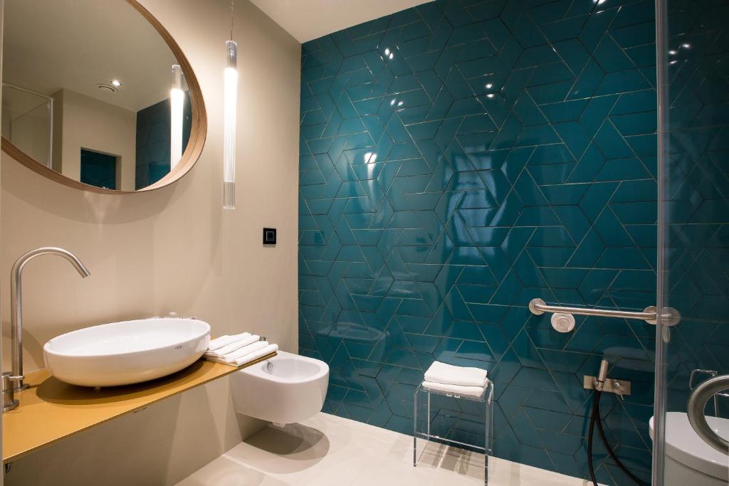 Koupelna v ubytování Hotel Silla