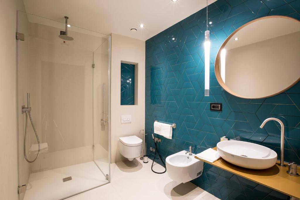 Koupelna v ubytování Hotel Silla