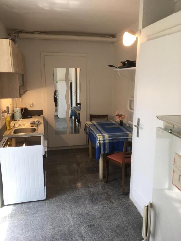 Kuchyň nebo kuchyňský kout v ubytování Bodensee Moosburg Biohof am See