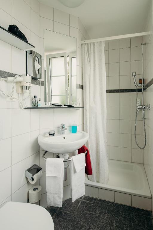 Koupelna v ubytování Bienenberg - Das Genusshotel im Grünen - Liestal