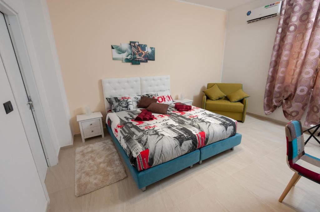 Postel nebo postele na pokoji v ubytování B&B Epipoli