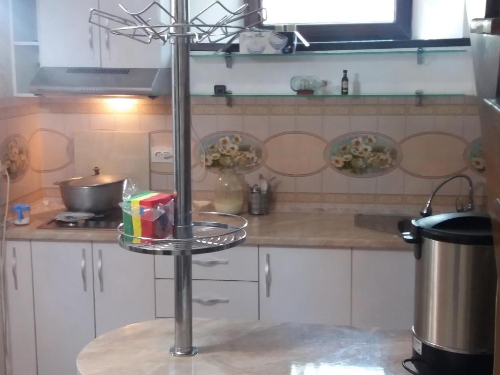 Kuchyň nebo kuchyňský kout v ubytování Macedon Guest House