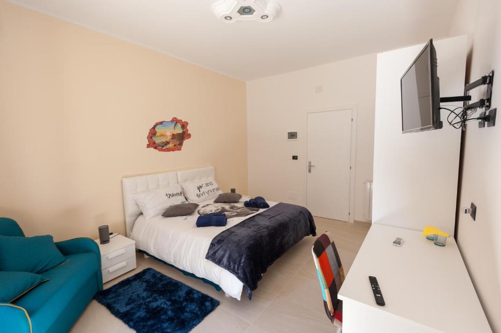 Postel nebo postele na pokoji v ubytování B&B Epipoli