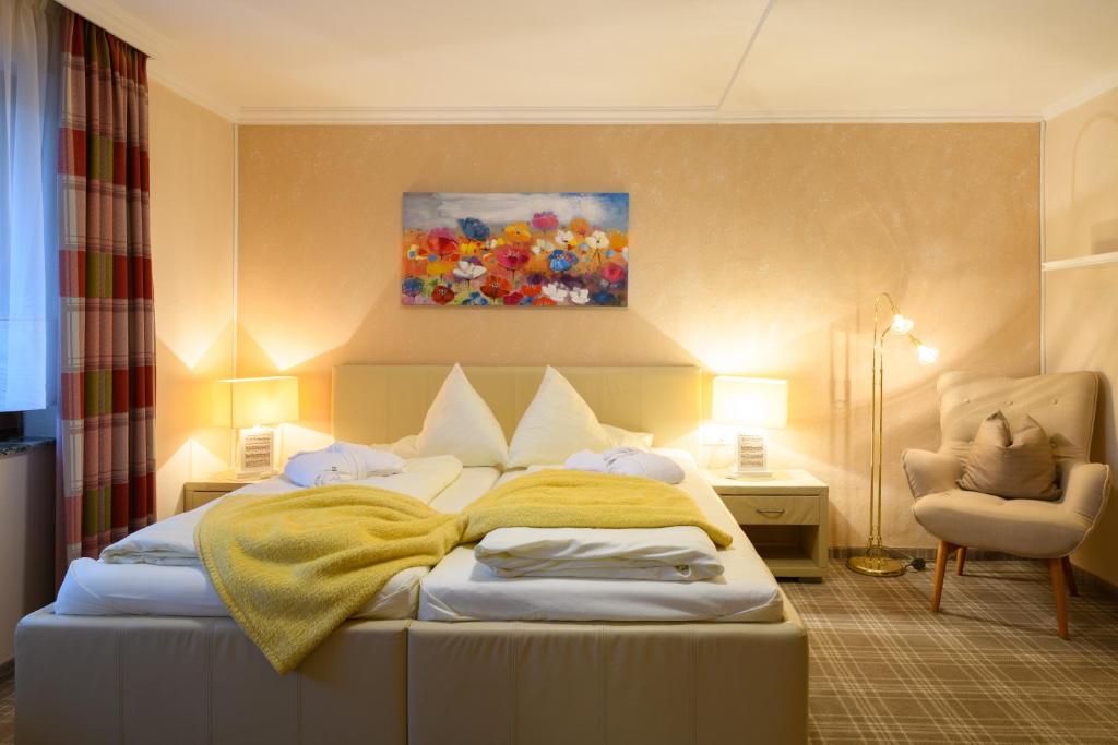 Posteľ alebo postele v izbe v ubytovaní Chalet Ferienhaus Hubertus