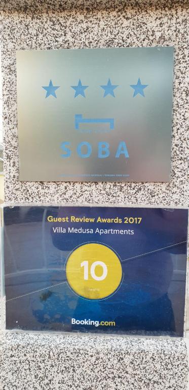 Certifikát, hodnocení, plakát nebo jiný dokument vystavený v ubytování Villa Medusa Apartments