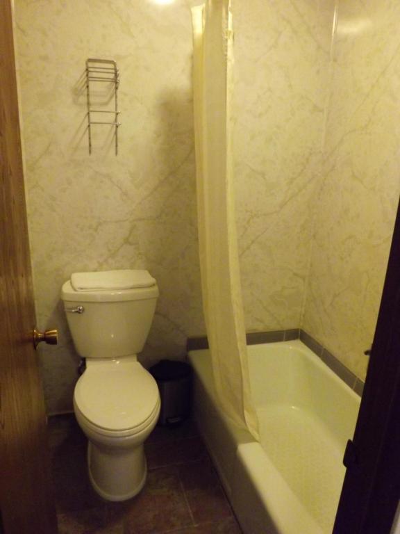 Koupelna v ubytování Sage Motel