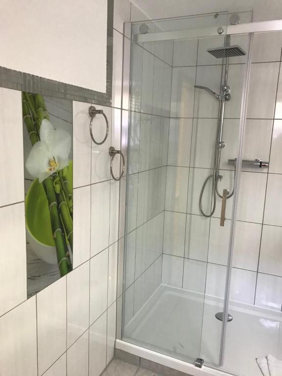 Koupelna v ubytování Hotel Garni Wiestor