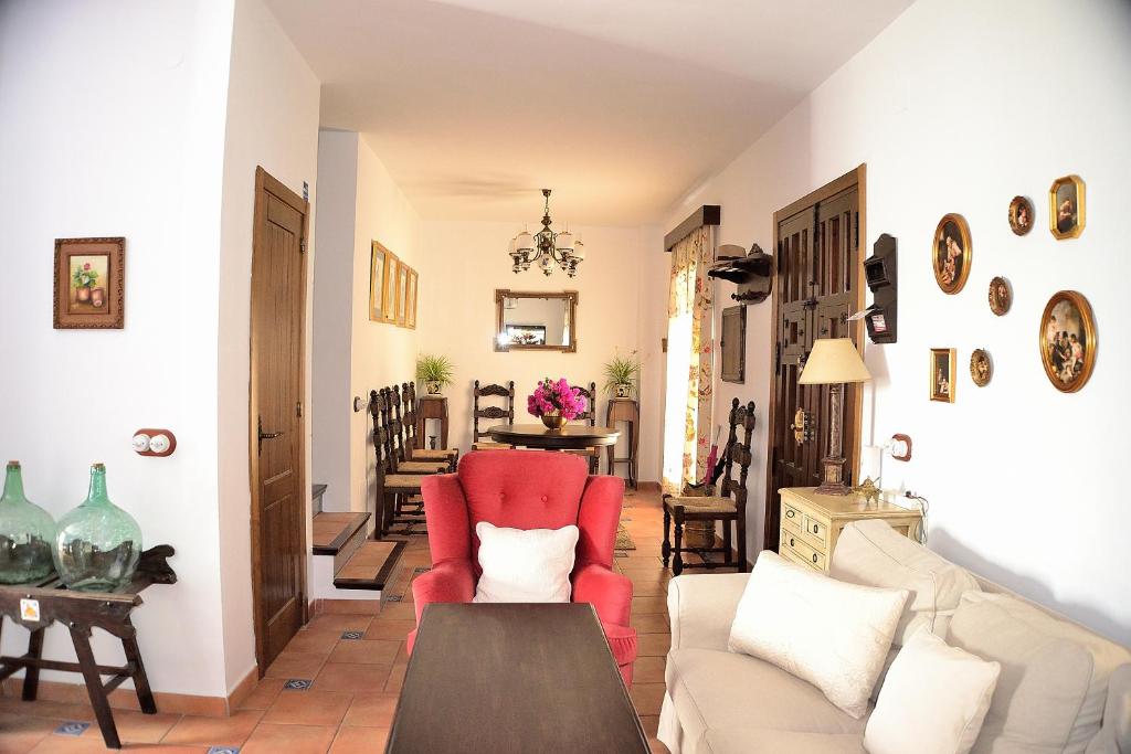 A seating area at Casa Azul