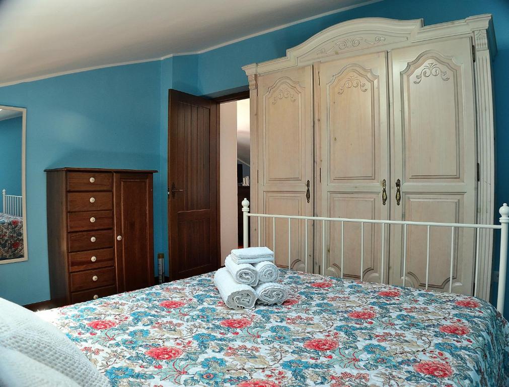 A bed or beds in a room at Casa Azul