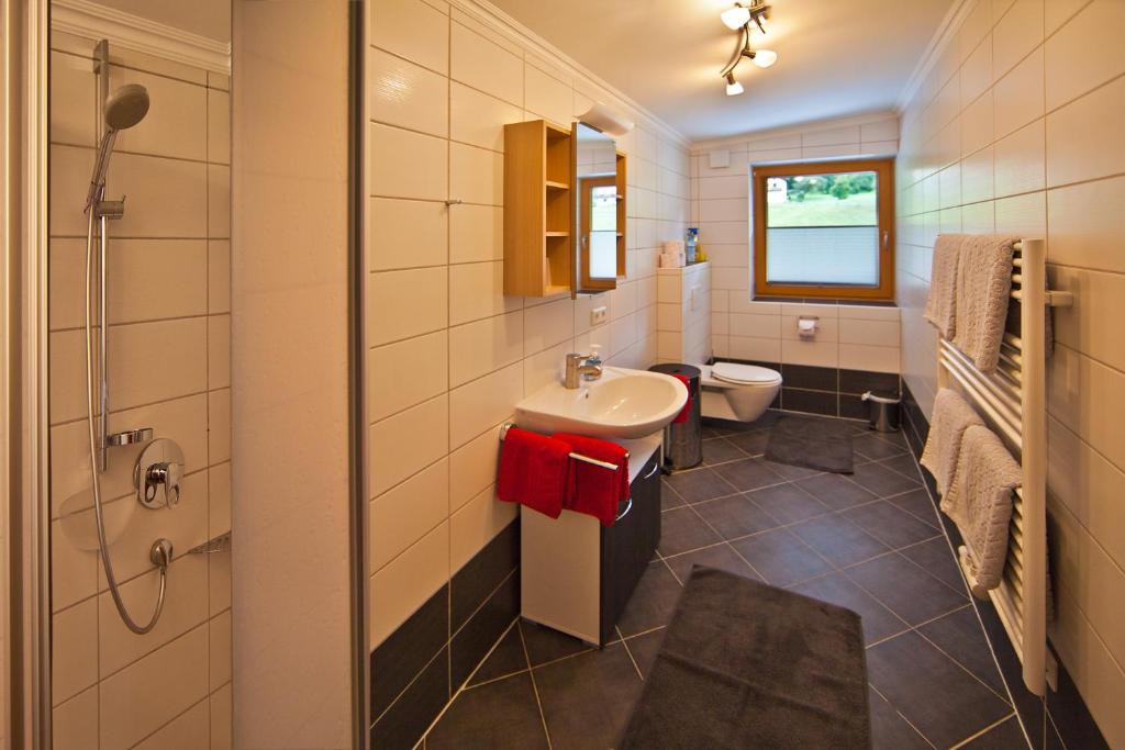 Koupelna v ubytování Apartment Oberbichl