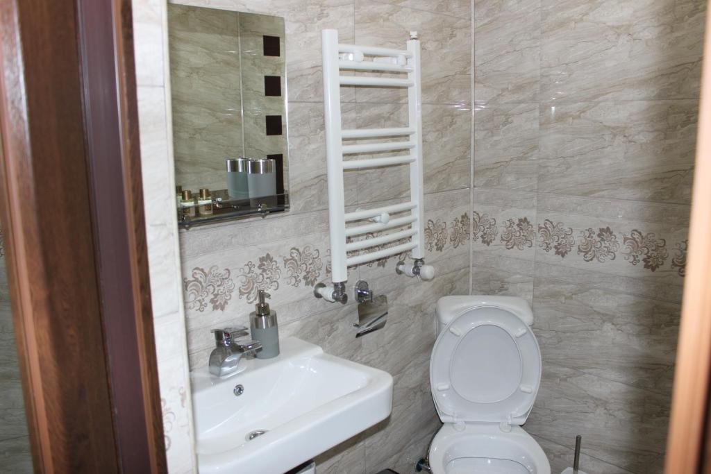 Koupelna v ubytování Hotel Rabath