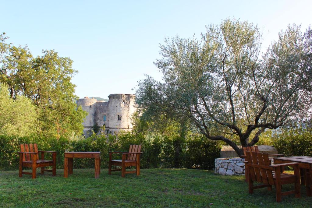 A garden outside Masseria Mastrangelo