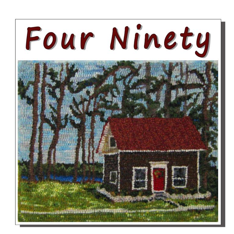 a picture of a small house with the words four mercy at Four Ninety Muskoka B & B in Gravenhurst