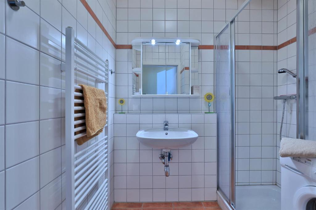 Koupelna v ubytování Ferienwohnungen Gritzner